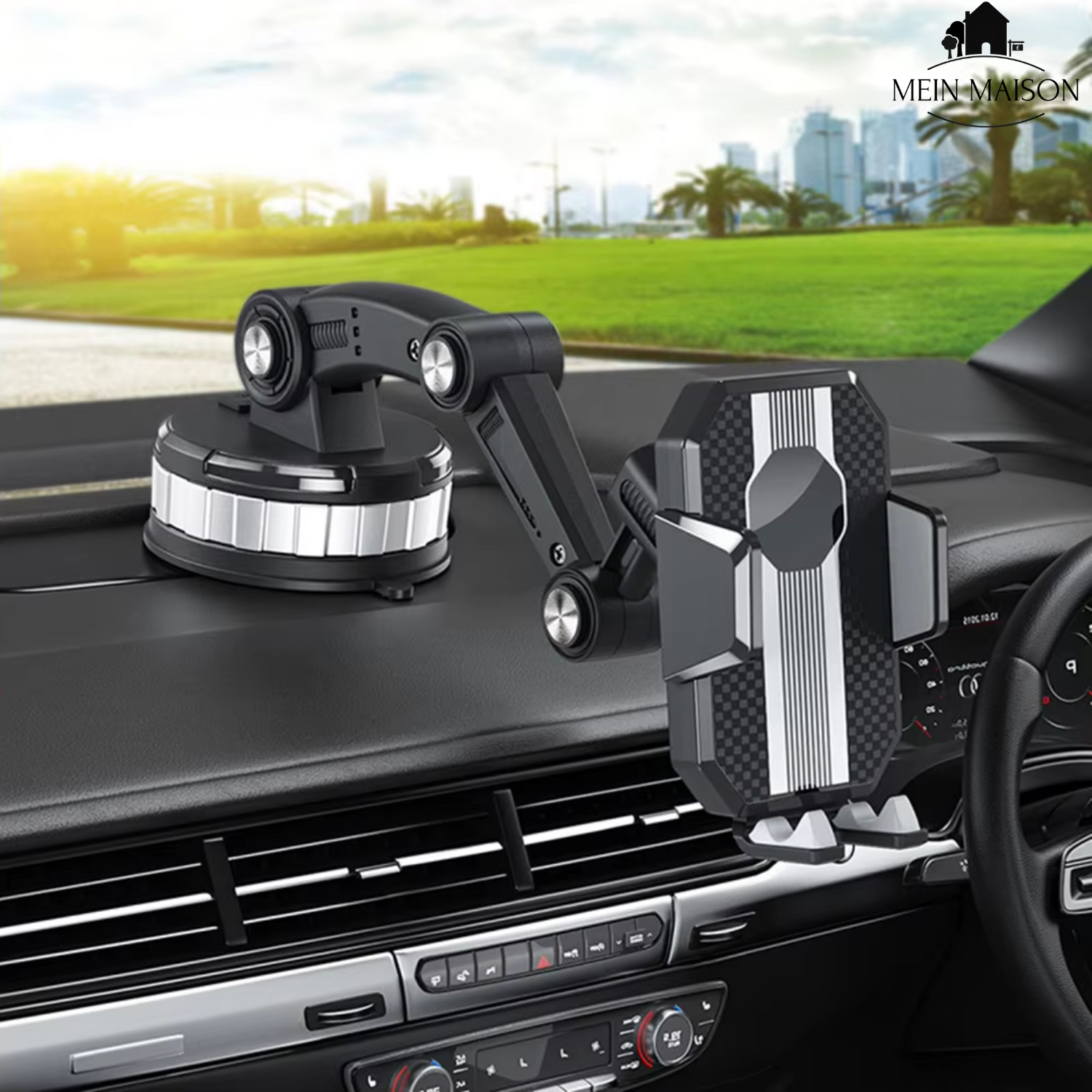Auto GripTech Handy Holder with Strong Suction Cup and 360° Rotation