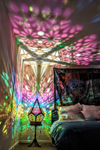 Glass-in-Block Style LED Table Lamp - LumiAura