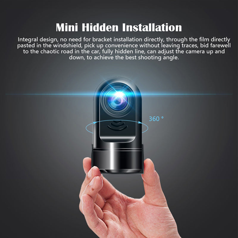 1080P HD Mini ADAS Dashcam with 360° Rotating Function
