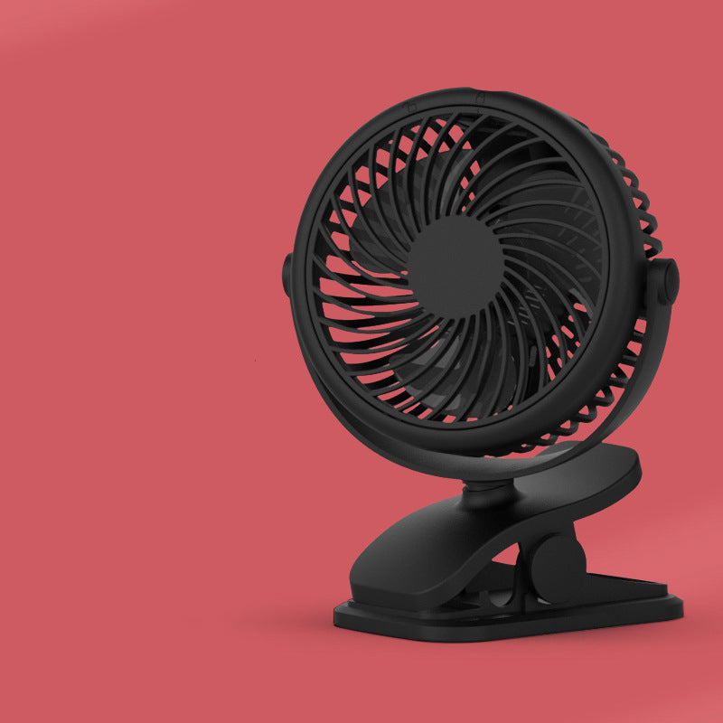 Portable Clamp Fan with 360° Rotation – USB & Rechargeable Battery