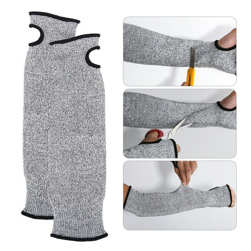 Cut-resistant arm guard sleeves