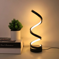 LED Table Lamp with Spiral Design