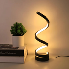 LED Table Lamp with Spiral Design