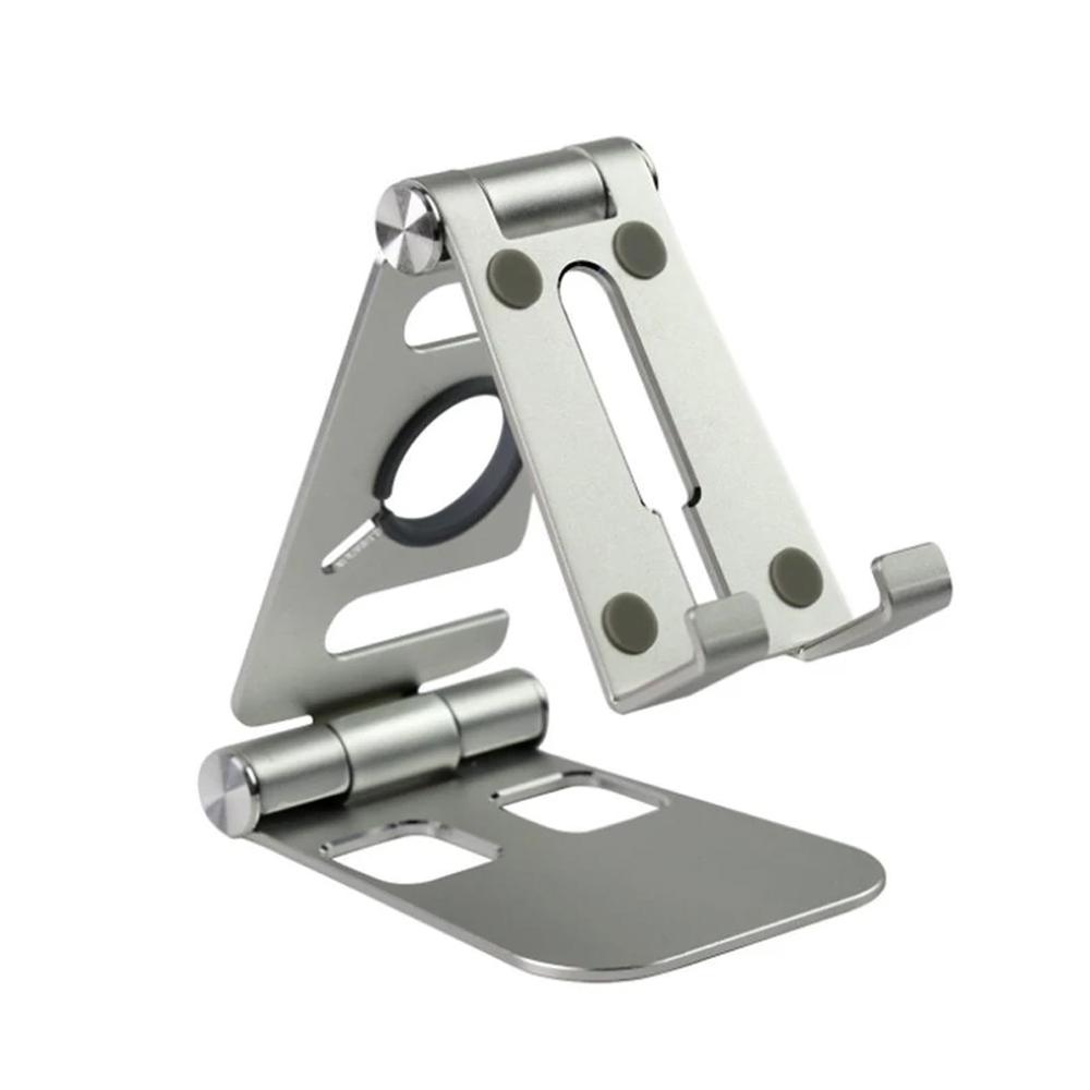 Multipurpose foldable smartphone holder made of aluminum alloy
