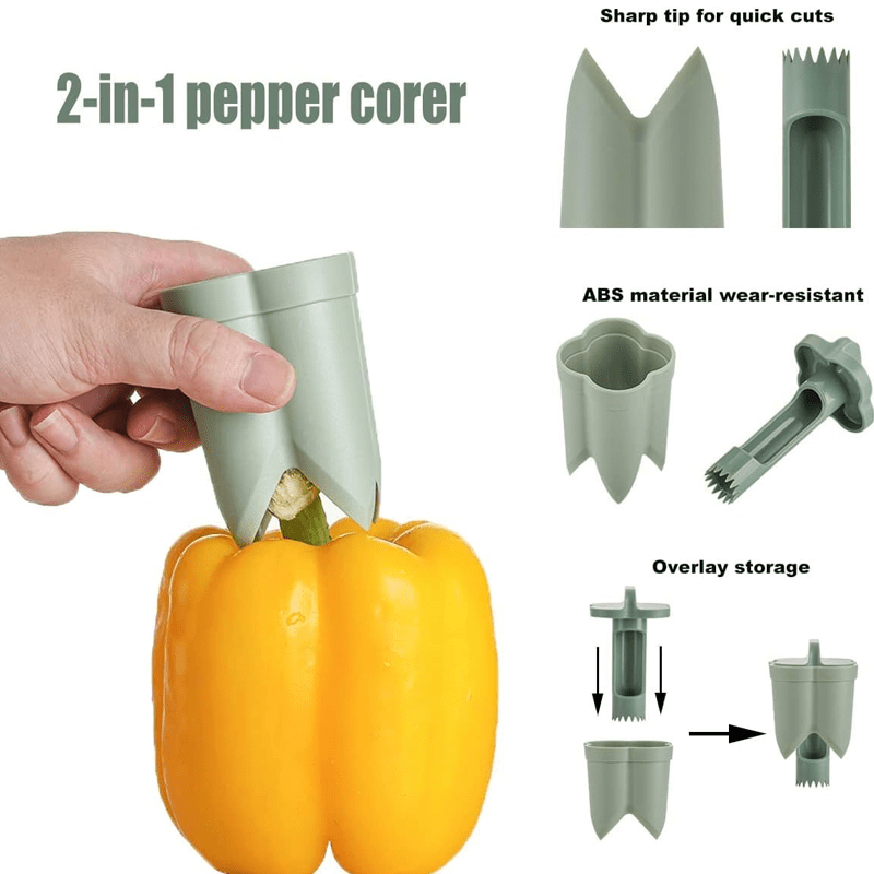 2-in-1 Fruit Pepper Corer