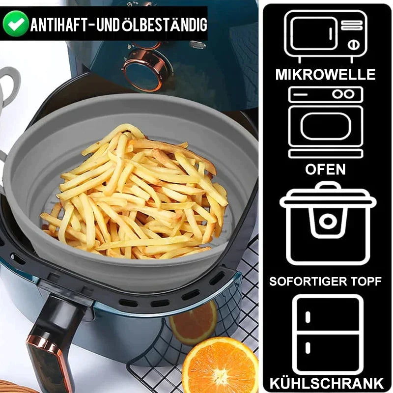 Air fryer grill pan made of silicone