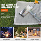 Outdoor foldable fire pit rack
