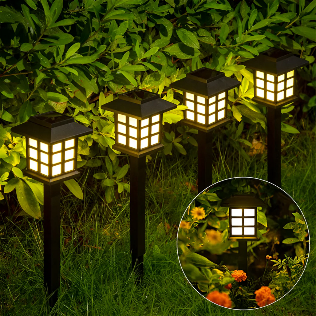 Luxury Outdoor Lamp Black Solar Powered