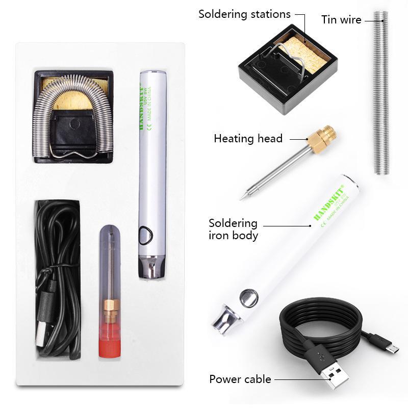 USB portable electric soldering iron set