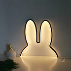 USB rechargeable rabbit night light with color change function