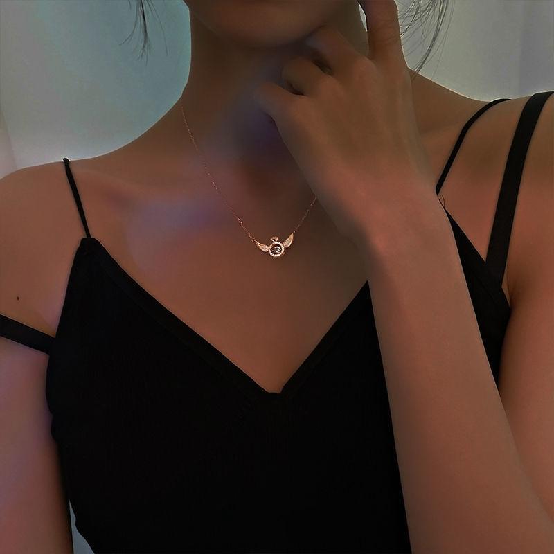 Angel Wing Rhinestone Necklace