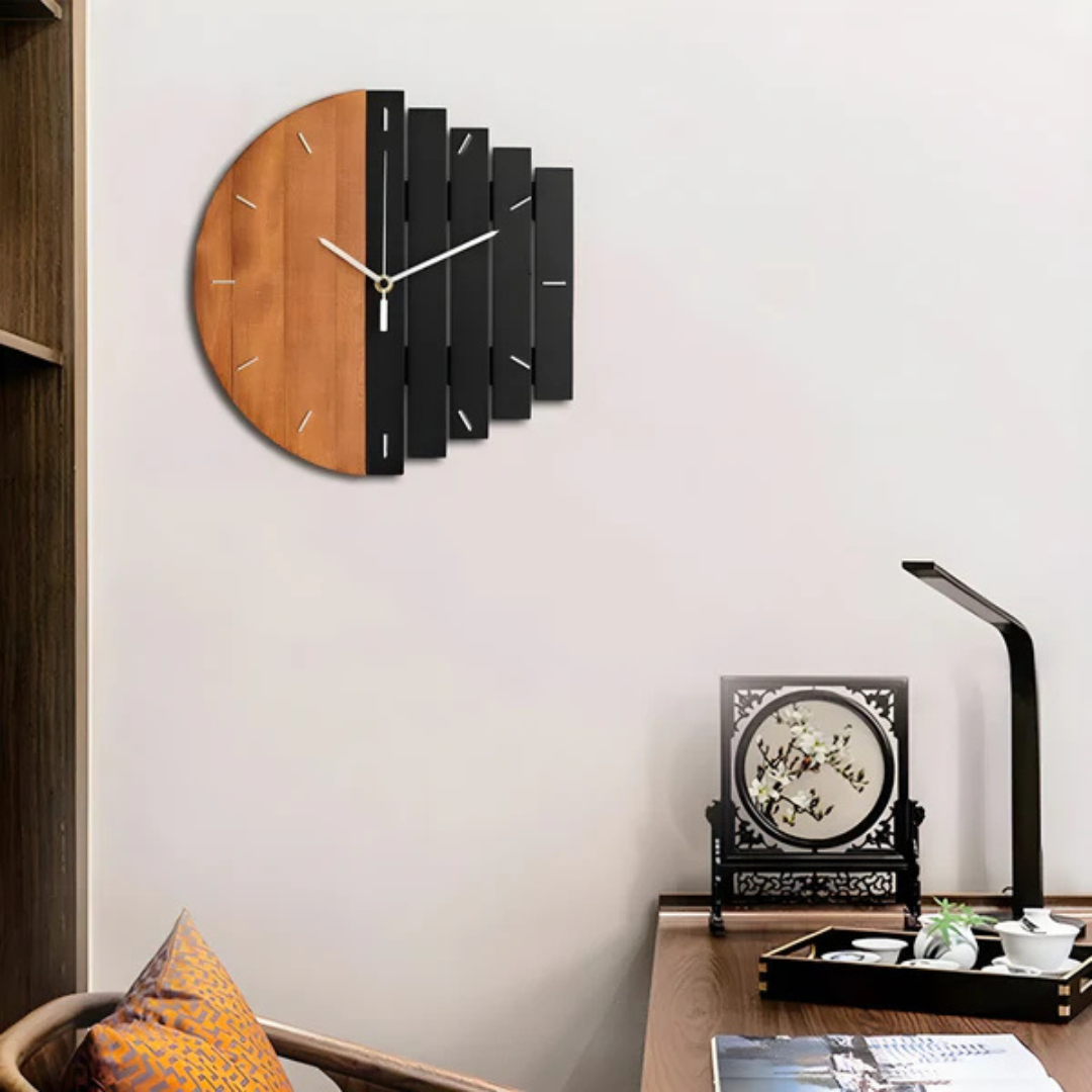 Large Wooden Clock for Interiors