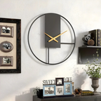 Aurum | Large Wall Clock Modern Black 40 cm Minimalistic