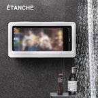 Waterproof phone holder for the bathroom