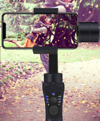 Three-axis Stabilized Phone/Camera Holder, with Stabilizer, Automatic Recognition Tracking, One-button Control and Multiple Shooting Modes, for Shooting Photos and Video