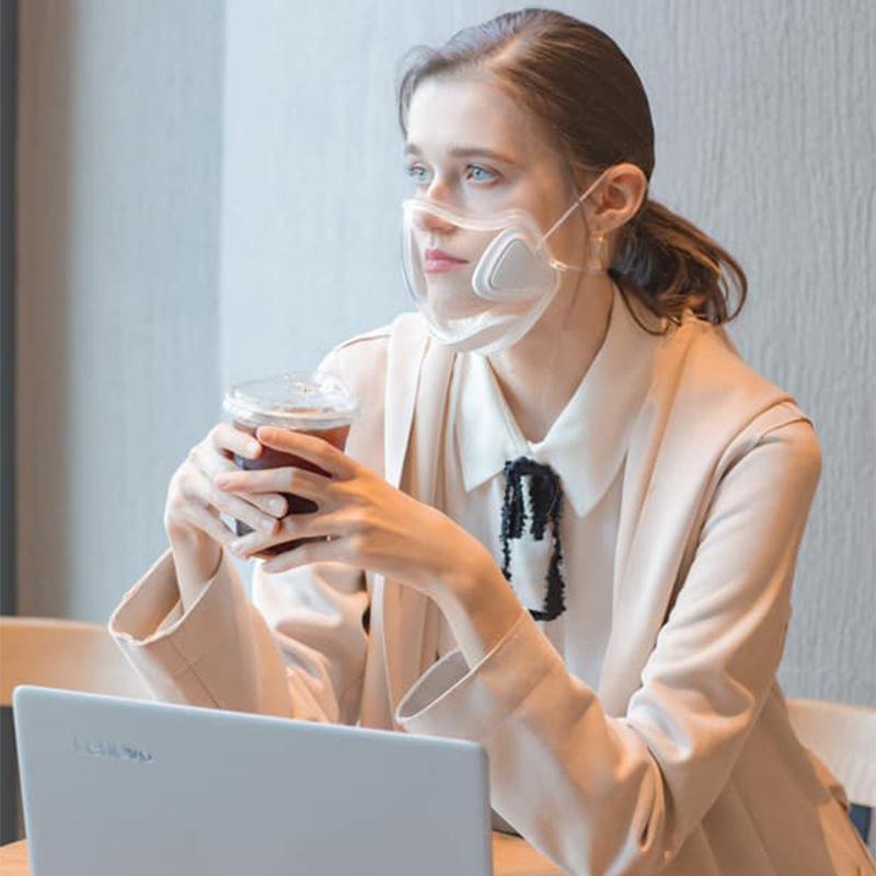 Transparent and reusable face shield