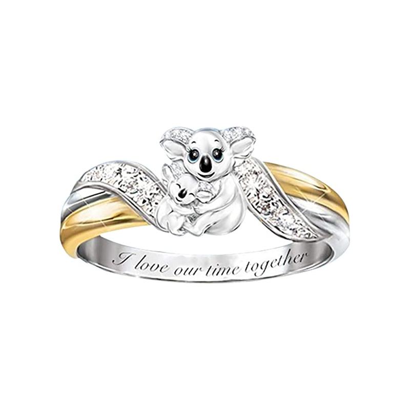 Creative Parent-Child Bear Ring