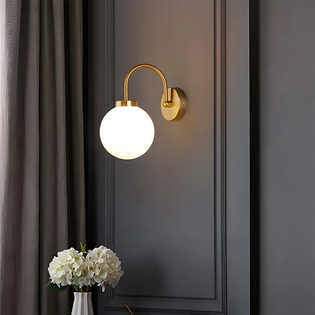 Wall lamp with Glass Sphere