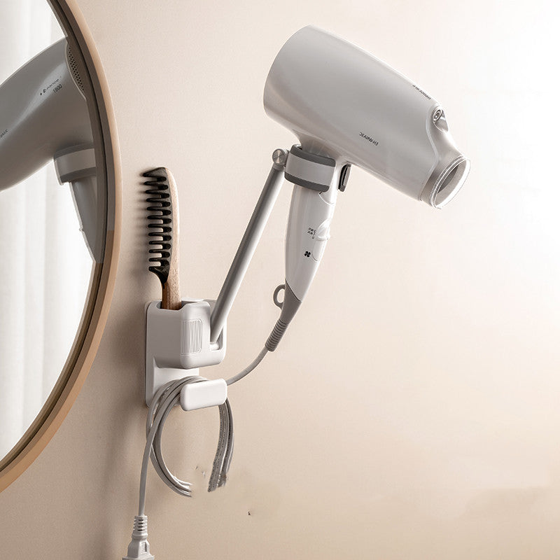 Lazy Corner Punch-Free Hair Dryer Storage Rack