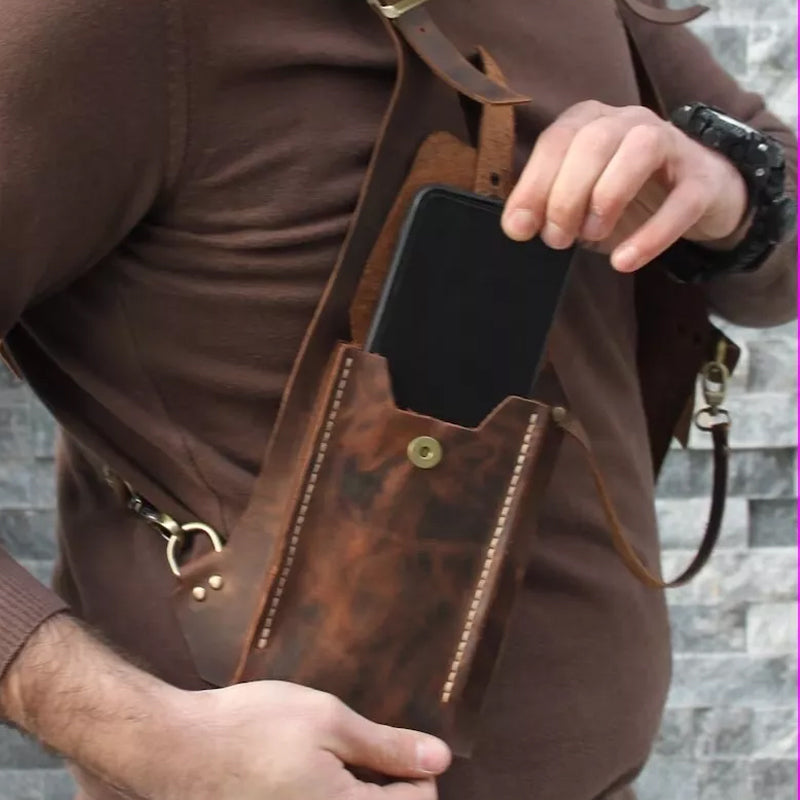 Medieval Steampunk Retro Shoulder Bag with Shoulder Strap