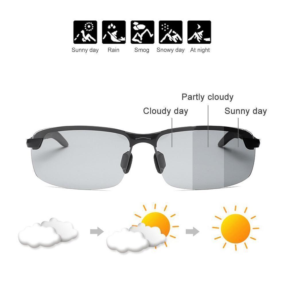 Polarized color-changing sunglasses