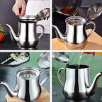 Oil filter jug in stainless steel