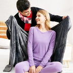 Soft Coral Velvet Portable Heated Shawl