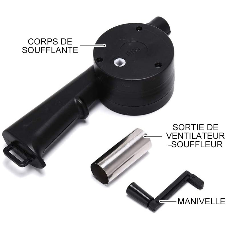 Portable hand blower for grilling