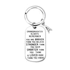 To my grandchild grandson granddaughter son daughter gift inscription keychain