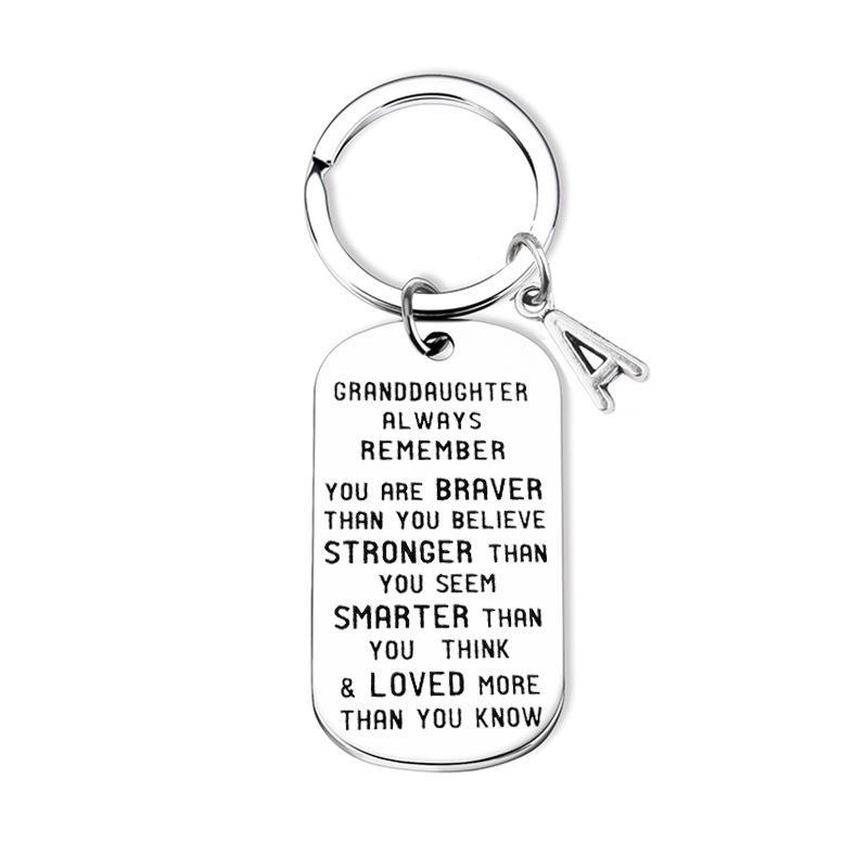 To my grandchild grandson granddaughter son daughter gift inscription keychain