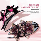 Rhinestone Double Flower Hair Clip