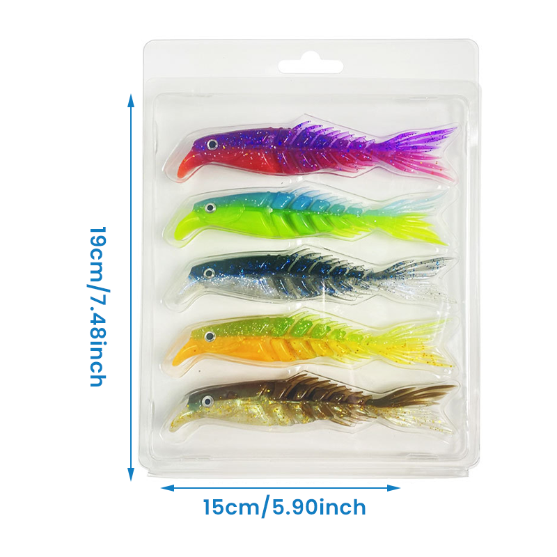 Rubber fish with multiple segments