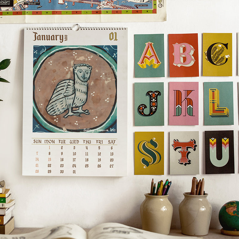 Strange medieval owl calendar 2024