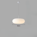 Modern Cream Pendant Lamp in Simple Chandelier Style with Warm LED Lighting