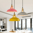 Vintage pastel pendant lamp - Metallic elegance - Soft ambiance