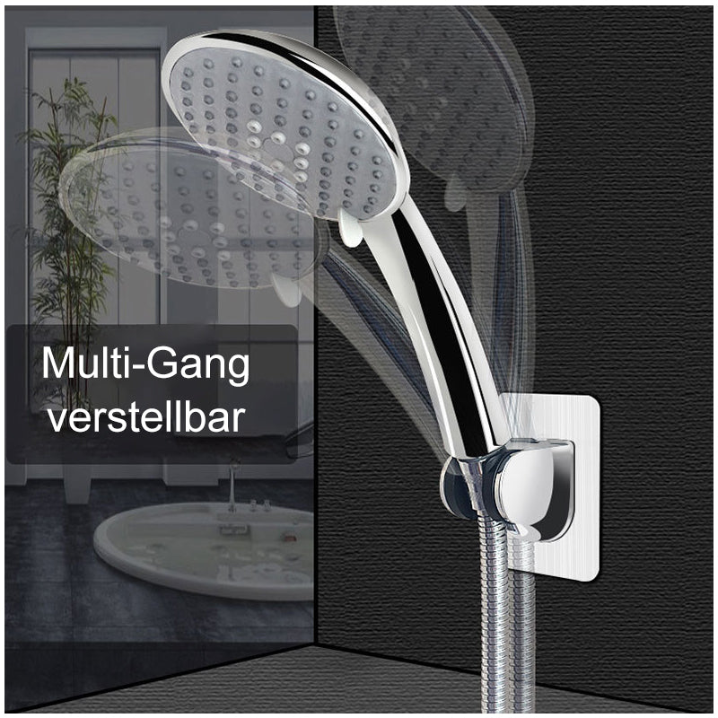 Self-adhesive shower head holder