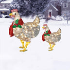 Bright Chicken with Scarf Christmas Decoration