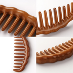 Tooth Hair Comb – Breakage-Free Detangling – Golden Sandalwood – Anti-Static – Gentle Scalp Massage – Healthy Shine
