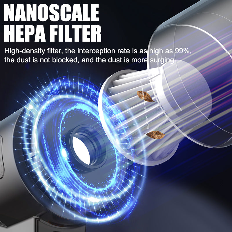 Portable wireless handheld vacuum cleaner, cyclone suction cordless vacuum cleaner, rechargeable vacuum cleaner with strong suction power suitable for cars/offices/homes