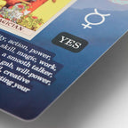 Learning cards Tarot deck with meanings on it