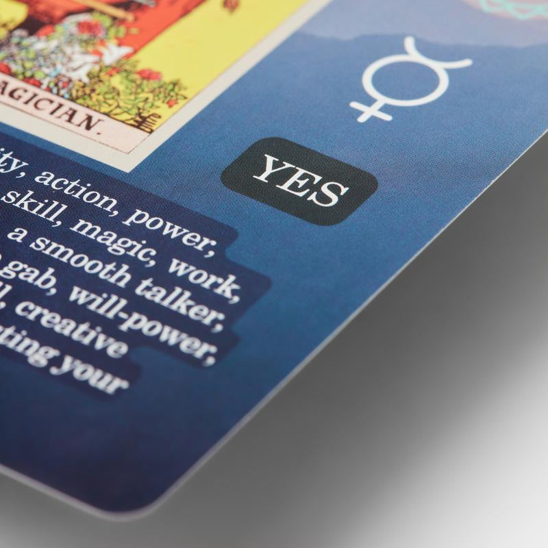 Learning cards Tarot deck with meanings on it