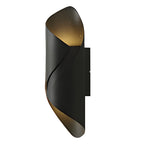 Wall light modern black aluminium outdoor sconce