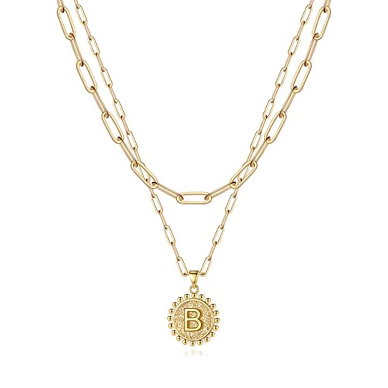 Golden Initial Necklaces for Women
