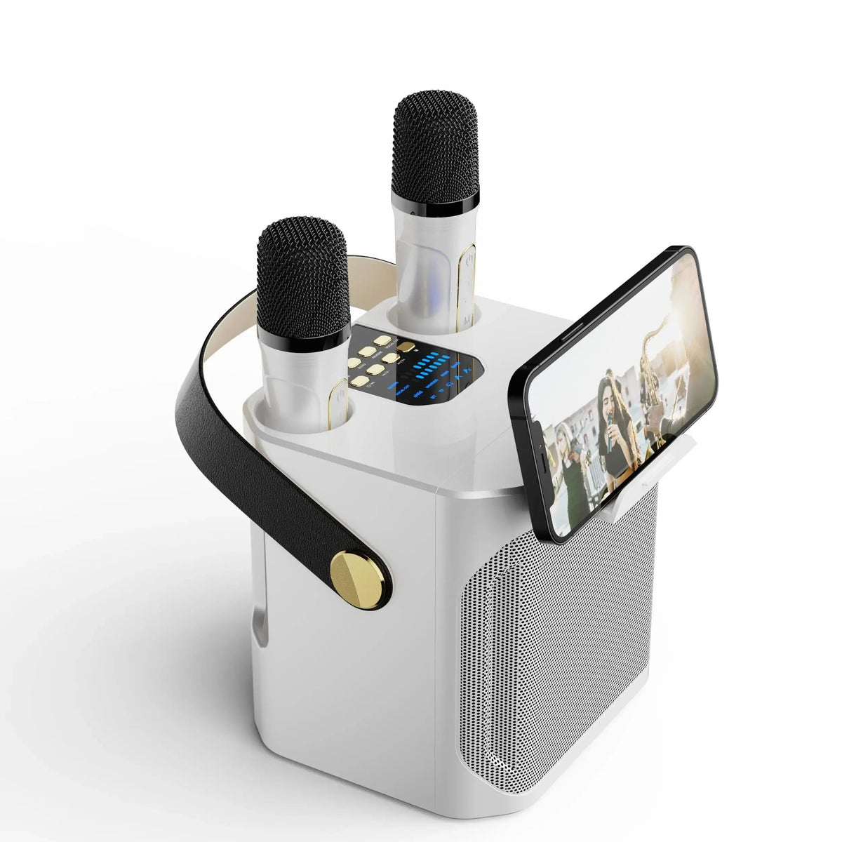 Karaoke Bluetooth Speaker | 360° Surround Sound, Dual Microphones & Portable for Parties and Outdoor Gatherings