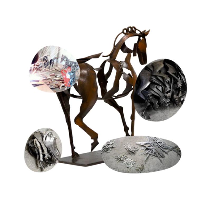 Handcrafted Metal Horse Sculpture "Adonis"