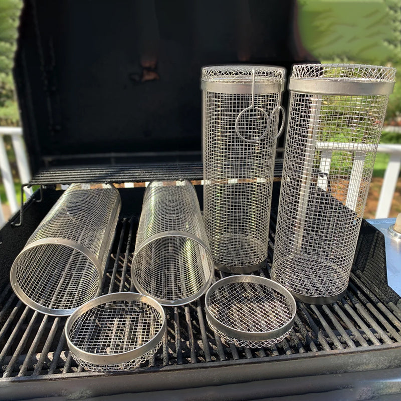 Stainless Steel Rolling Grill Basket