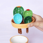 Creative and practical measuring spoon set with cactus motif