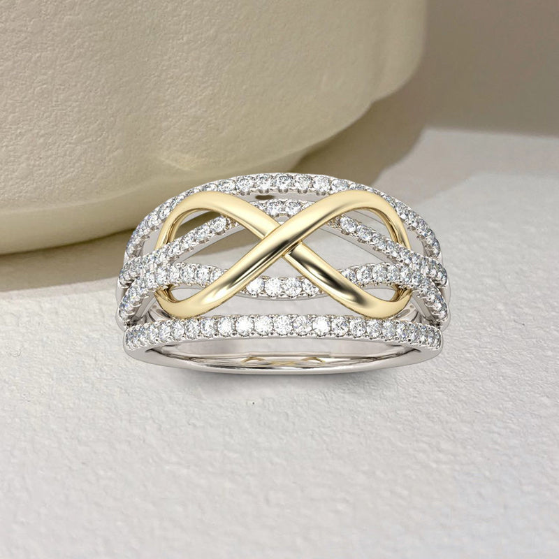 Mother & Daughter Forever Connected Together Ring