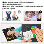 Magical scratch card set with rainbow colors