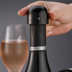 Reusable leak-proof silicone sealing cap for champagne and wine bottles